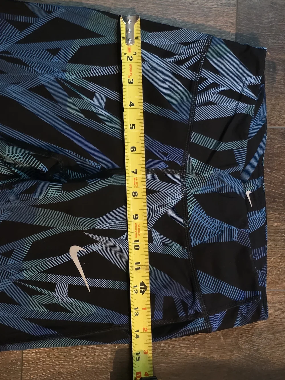 Nike Blue/Teal Patterned Athletic Leggings
